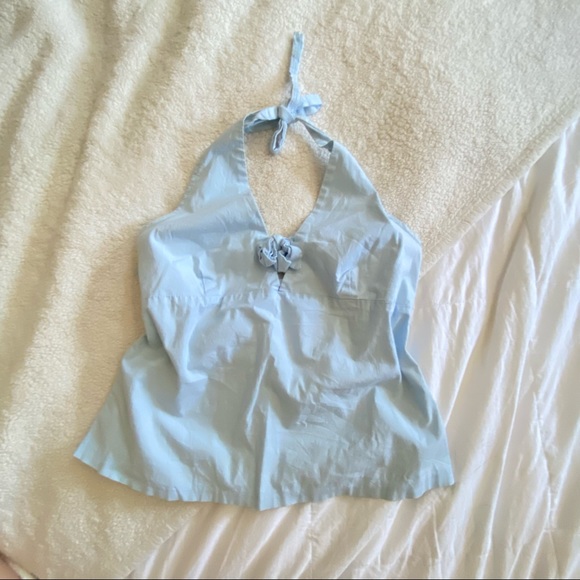 light blue halter top - Picture 3 of 10